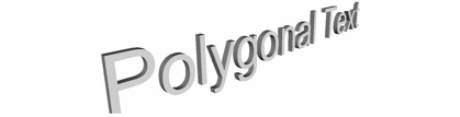 Polygonal text with all parts displayed