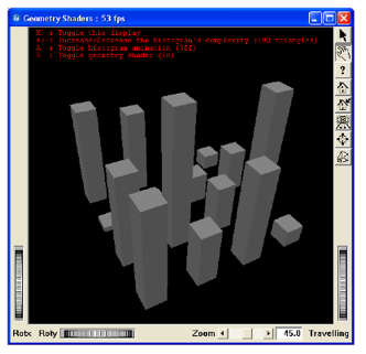 Point field bars computed within a geometry shader