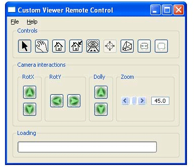 Remote control of the custom viewer