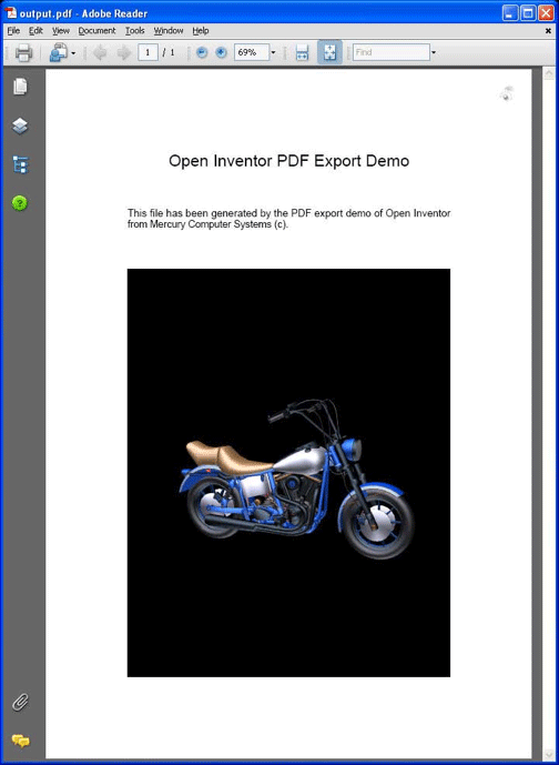 Harley.iv exported to PDF3D view.