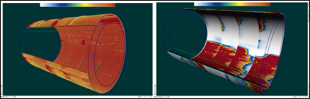 Cylindrical volume rendering (ultrasound scan of pipe)