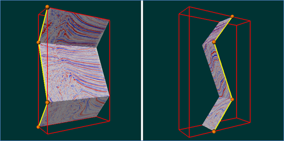 Fence slices extruded along the X axis and the Z axis