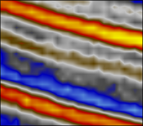 Seismic data: LINEAR interpolation